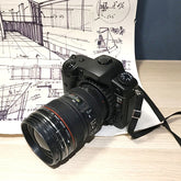 For Canon EOS 5DSR Non-Working Fake Dummy DSLR Camera Model Photo Studio Props with Strap (Black)